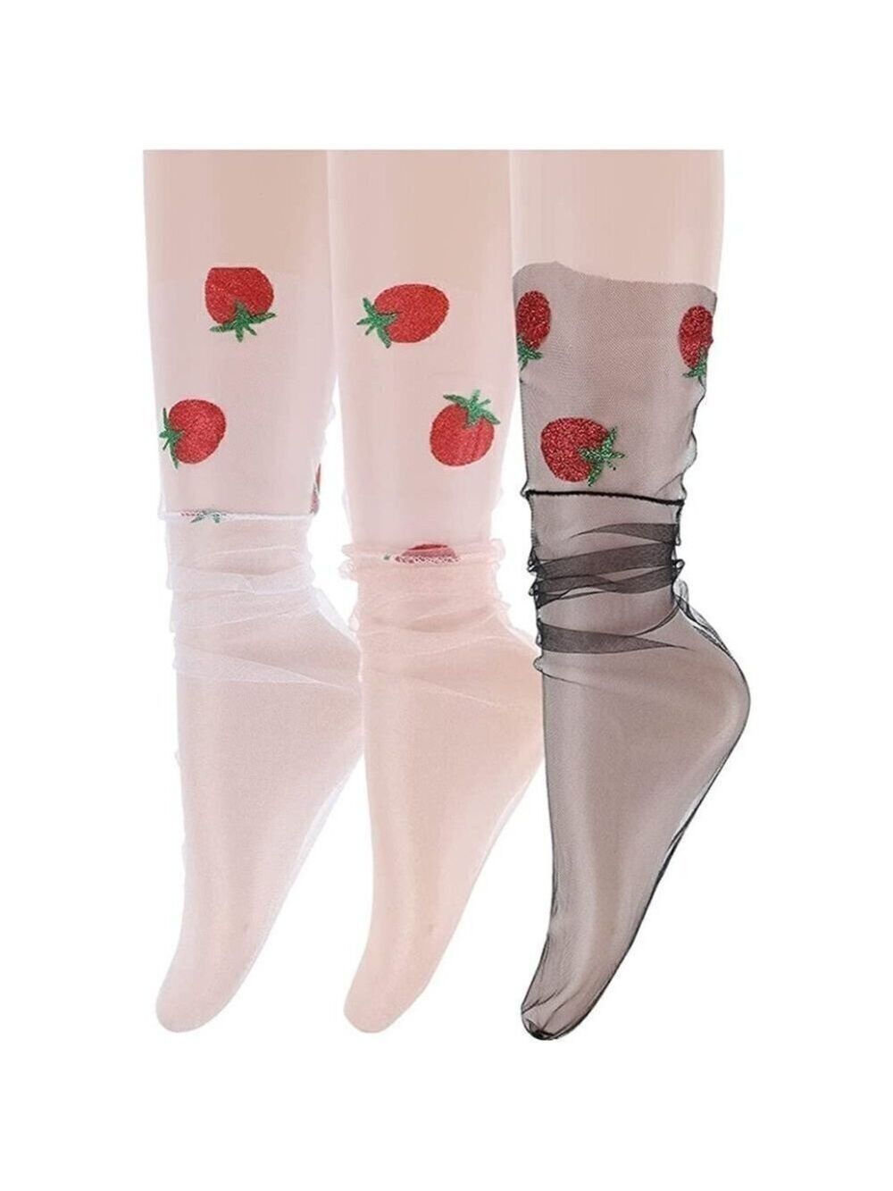 Tulle Loose Socks Lace Short Ankle Stockings Socks Boots Heels Anklet Dress NWT